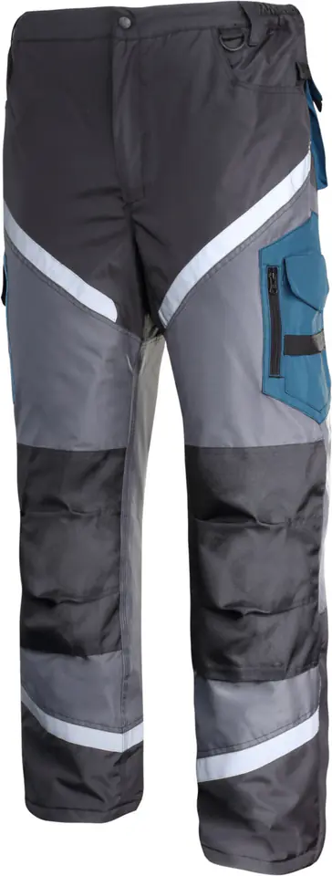 ⁨TROUSERS, PADDED, WITH REFL., BLACK-GREY-TURQ,"2XL",CE,LAHTI⁩ at Wasserman.eu
