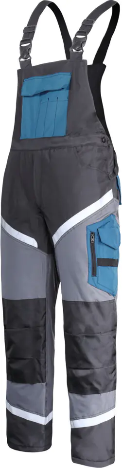 ⁨BIB PANTS, PADDED, REFL., BLACK-GREY-TURQ, "M", CE, LAHTI⁩ at Wasserman.eu