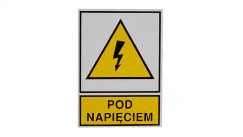 ⁨Plate /warning sign/ POP 74X105S /LIVE/ E04TZ-01011120800 /10pcs/⁩ at Wasserman.eu