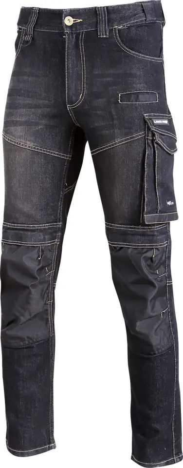 ⁨JEANS TROUSERS, BLACK, STRETCH, REINFORCEMENTS, "M",CE,LAHTI⁩ at Wasserman.eu