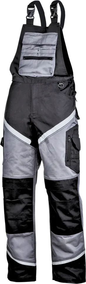 ⁨BIB PANTS WITH REFL. STRIPES, BLACK-GREY, "M", CE, LAHTI⁩ at Wasserman.eu
