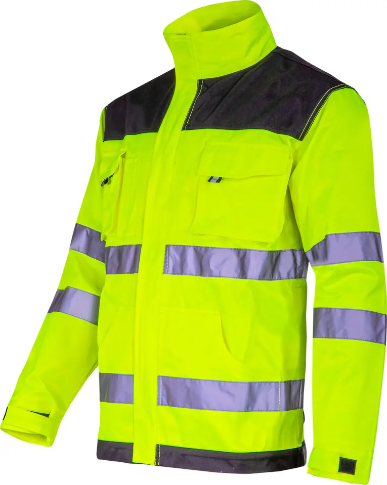 ⁨HIGH VIS. JACKET BLACK-YELLOW, "2XL", CE, LAHTI⁩ at Wasserman.eu