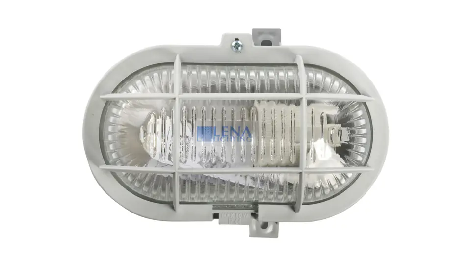 ⁨Duct luminaire OVAL 1x60W E27 IIkl. 230V IP44 light grey 102011/EU⁩ at Wasserman.eu