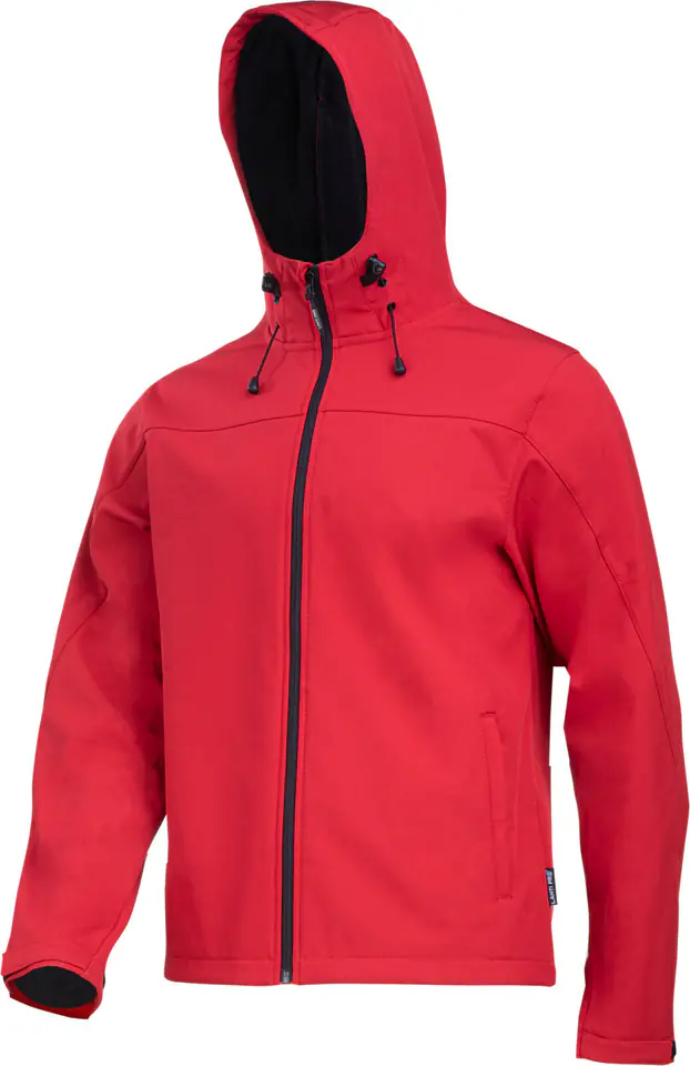 ⁨SOFTSHELL JACKET, HOOD, RED, "S", CE, LAHTI⁩ at Wasserman.eu