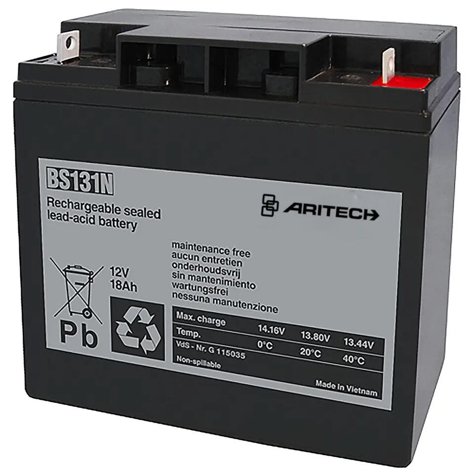 ⁨Aritech Battery 12 V, 18 Ah 2PK⁩ w sklepie Wasserman.eu