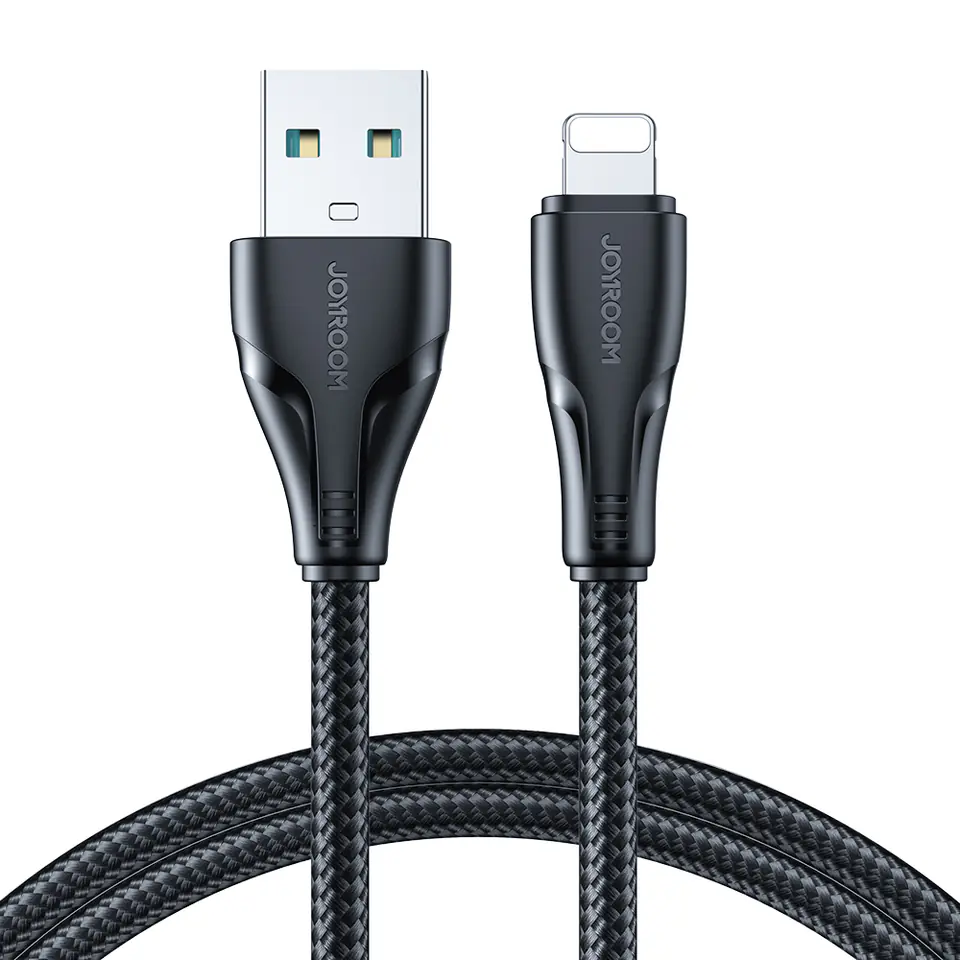 ⁨Kabel przewód do iPhone Surpass Series USB - Lightning 2.4A 2m czarny⁩ w sklepie Wasserman.eu