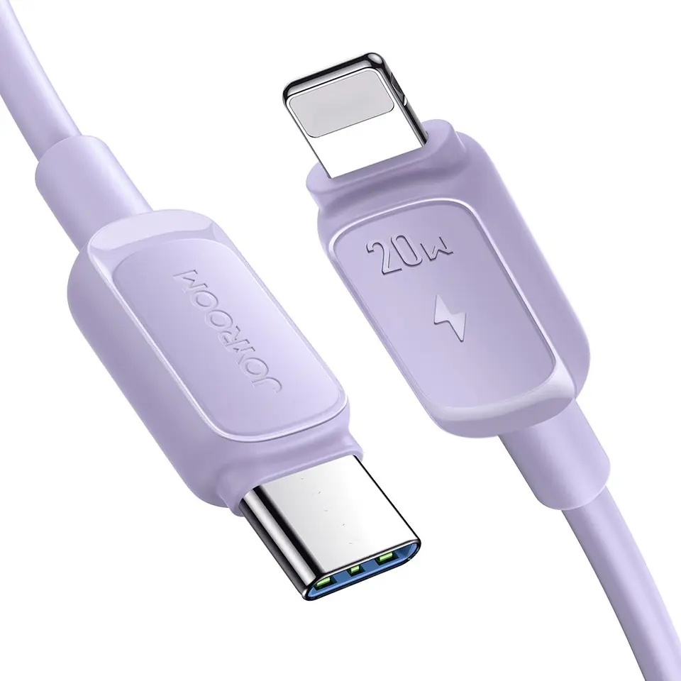 Kabel przewód do iPhone USB-C - Lightning 20W 1.2m fioletowy w sklepie Wasserman.eu