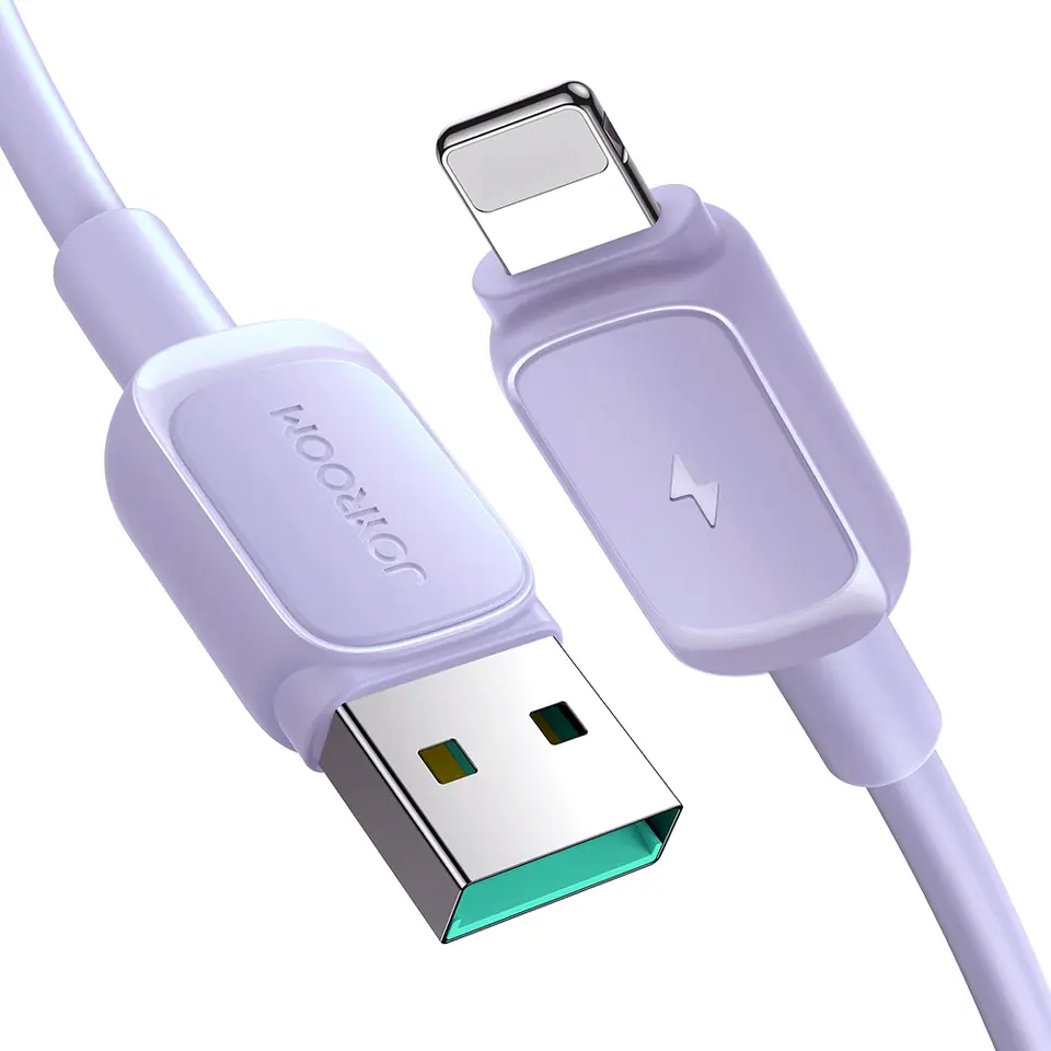 ⁨Kabel przewód do iPhone USB-A - Lightning 2.4A 1.2m fioletowy⁩ w sklepie Wasserman.eu