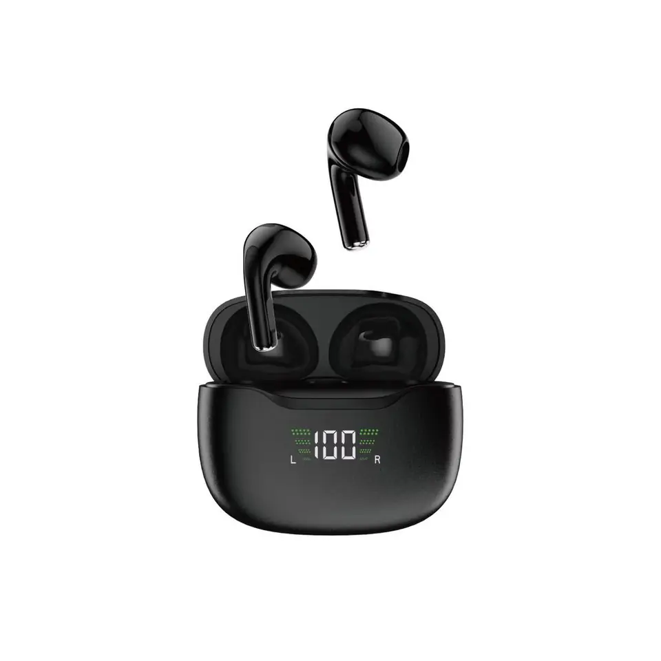 ⁨Słuchawki bezprzewodowe Bluetooth 5.1 TWS U15N LED czarne⁩ w sklepie Wasserman.eu