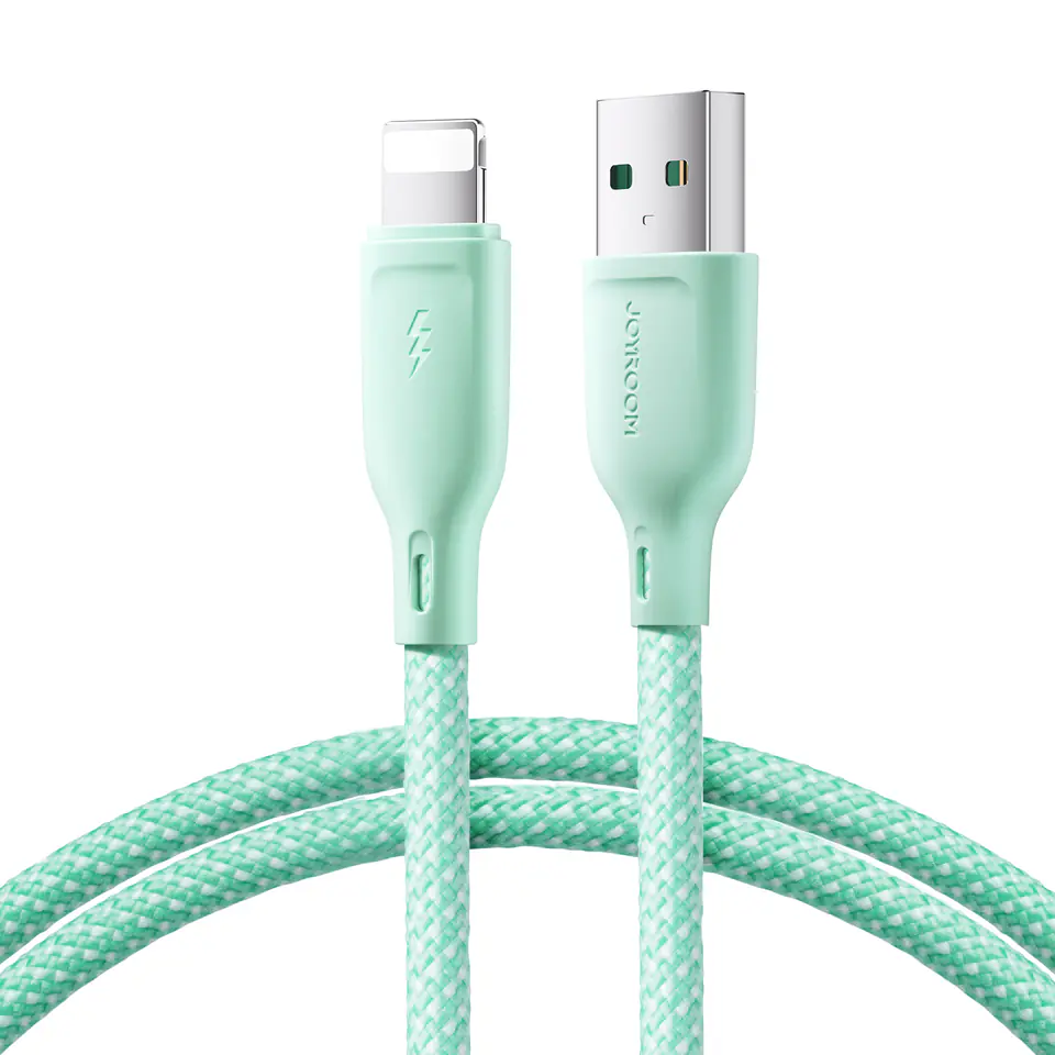 Kabel przewód do iPhone Multi-Color Series USB-A - Lightning 3A 1m zielony w sklepie Wasserman.eu