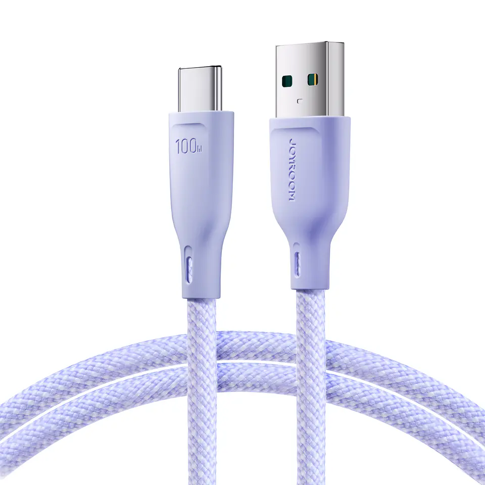 ⁨Kabel przewód Multi-Color Series USB-A - USB-C 100W szybki transfer 1m fioletowy⁩ w sklepie Wasserman.eu