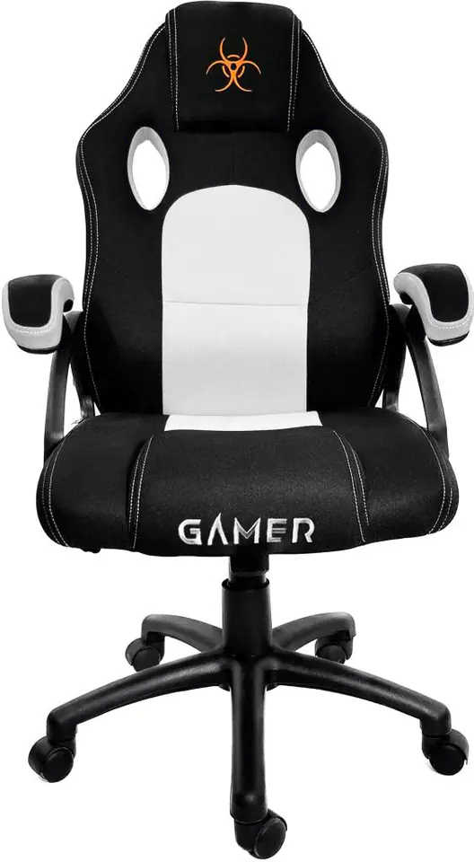 ⁨Fotel obrotowy do biurka CARRERA M WHITE FABRIC⁩ w sklepie Wasserman.eu