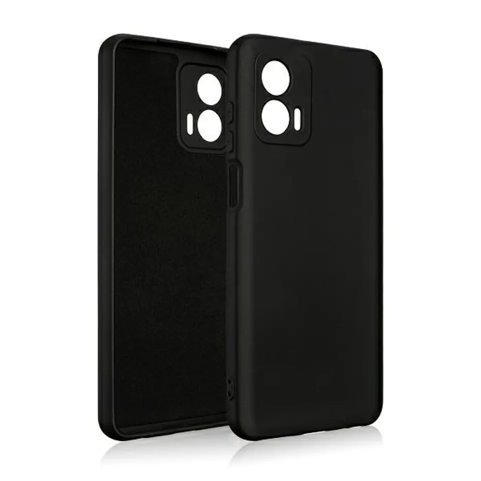 ⁨Beline Etui Silicone Motorola MOTO G73czarny/black⁩ w sklepie Wasserman.eu
