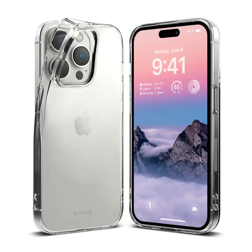 ⁨Crong Crystal Slim Cover - Etui iPhone 14 Pro (przezroczysty)⁩ w sklepie Wasserman.eu