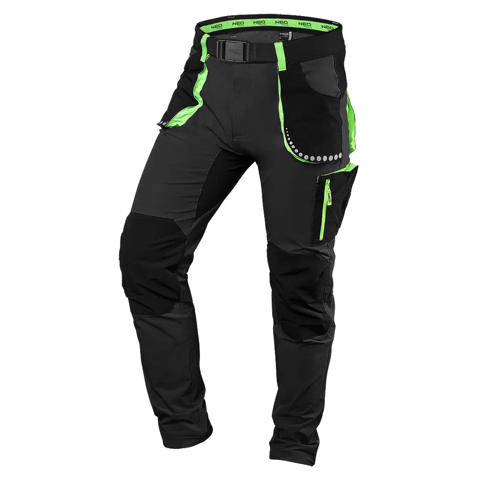 ⁨Spodnie robocze PREMIUM,4 way stretch, czarne, rozmiar XL⁩ w sklepie Wasserman.eu