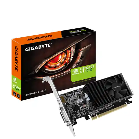 ⁨Gigabyte GV-N1030D4-2GL 1.0 NVIDIA, 2 GB, GeForce GT 1030, DDR4, PCI Express 3.0, Processor frequency 1417 MHz, DVI-D ports quan⁩ w sklepie Wasserman.eu