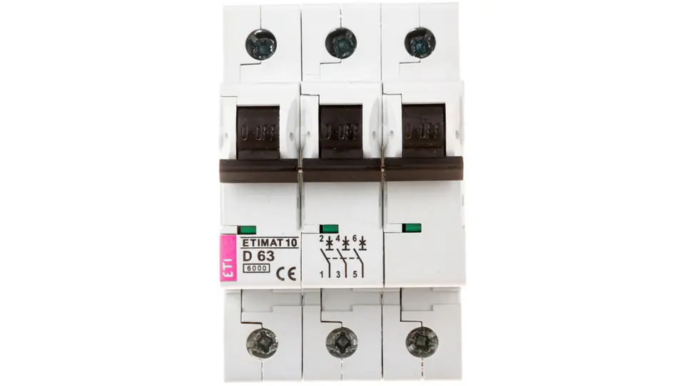 ⁨Circuit Breaker 3P D 63A 6kA AC ETIMAT10 002155722⁩ at Wasserman.eu