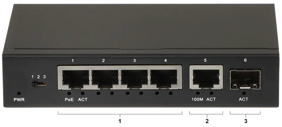 ⁨SWITCH POE GTX-ALM1-05-41SFP 4-PORTOWY SFP⁩ w sklepie Wasserman.eu