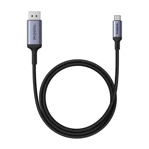 ⁨Adapter Baseus USB-C do DisplayPort 1,5m (czarny)⁩ w sklepie Wasserman.eu