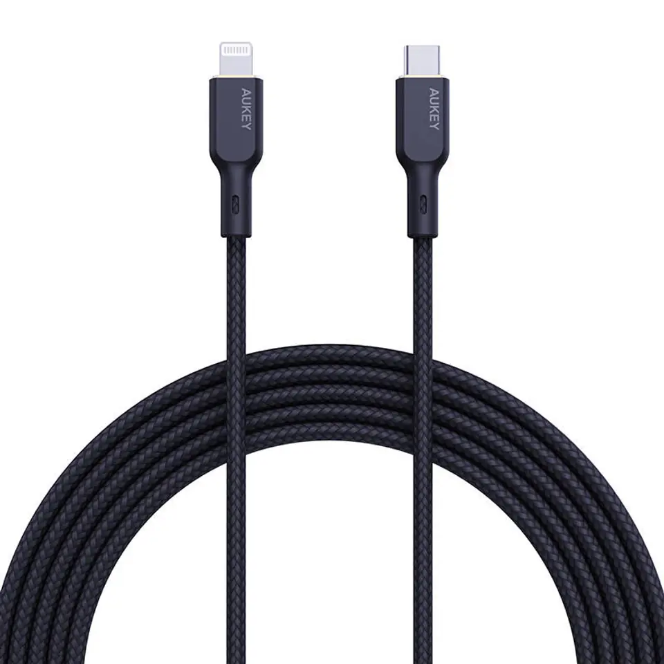 ⁨Kabel Aukey CB-NCL2 USB-C do Lightning 1.8m (biały)⁩ w sklepie Wasserman.eu