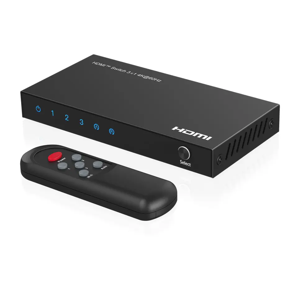 ⁨MicroConnect 4K@60Hz HDMI Switch 3x1, HDCP⁩ w sklepie Wasserman.eu