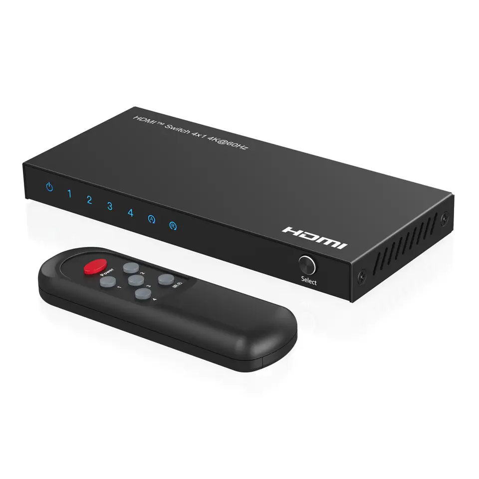 ⁨MicroConnect 4K@60Hz HDMI Switch 4x1, HDCP⁩ w sklepie Wasserman.eu