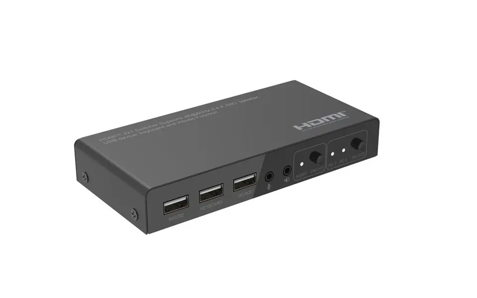 ⁨MicroConnect 4K@60Hz HDMI KVM switch, 2x1,⁩ w sklepie Wasserman.eu