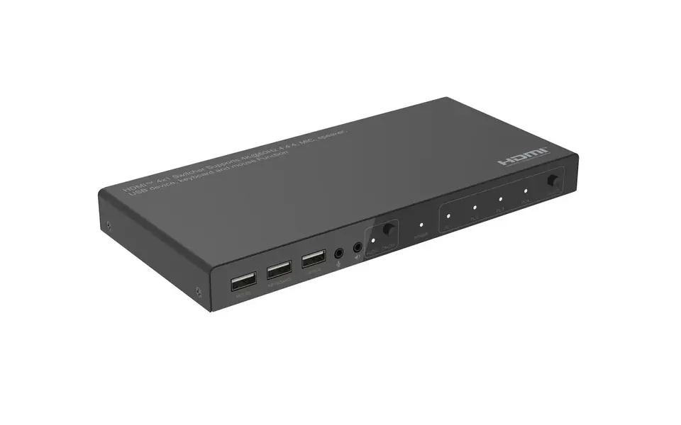 ⁨MicroConnect 4K@60Hz HDMI KVM switch, 4x1⁩ w sklepie Wasserman.eu