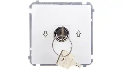⁨Simon Basic Shutter connector with three-position key ,I-0-II, white BMWZK.01/11⁩ at Wasserman.eu