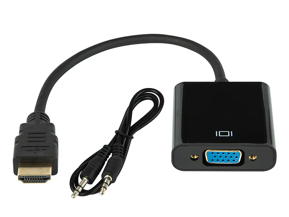 92-129# Przejście hdmi wtyk-vga gniazdo+gniazdo 3,5+kabel w sklepie Wasserman.eu