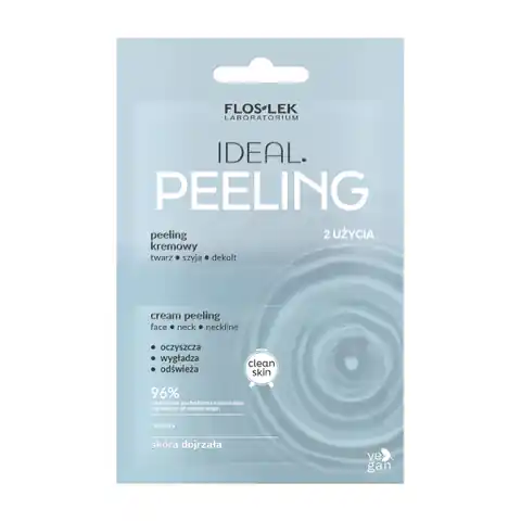 ⁨FLOSLEK Clean Skin Peeling kremowy Ideal na twarz,szyję i dekolt - skóra dojrzała 2x4ml⁩ w sklepie Wasserman.eu