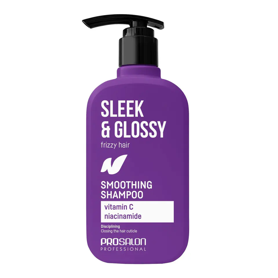 ⁨PROSALON Sleek & Glossy Wygładzający szampon do włosów 375 ml⁩ w sklepie Wasserman.eu