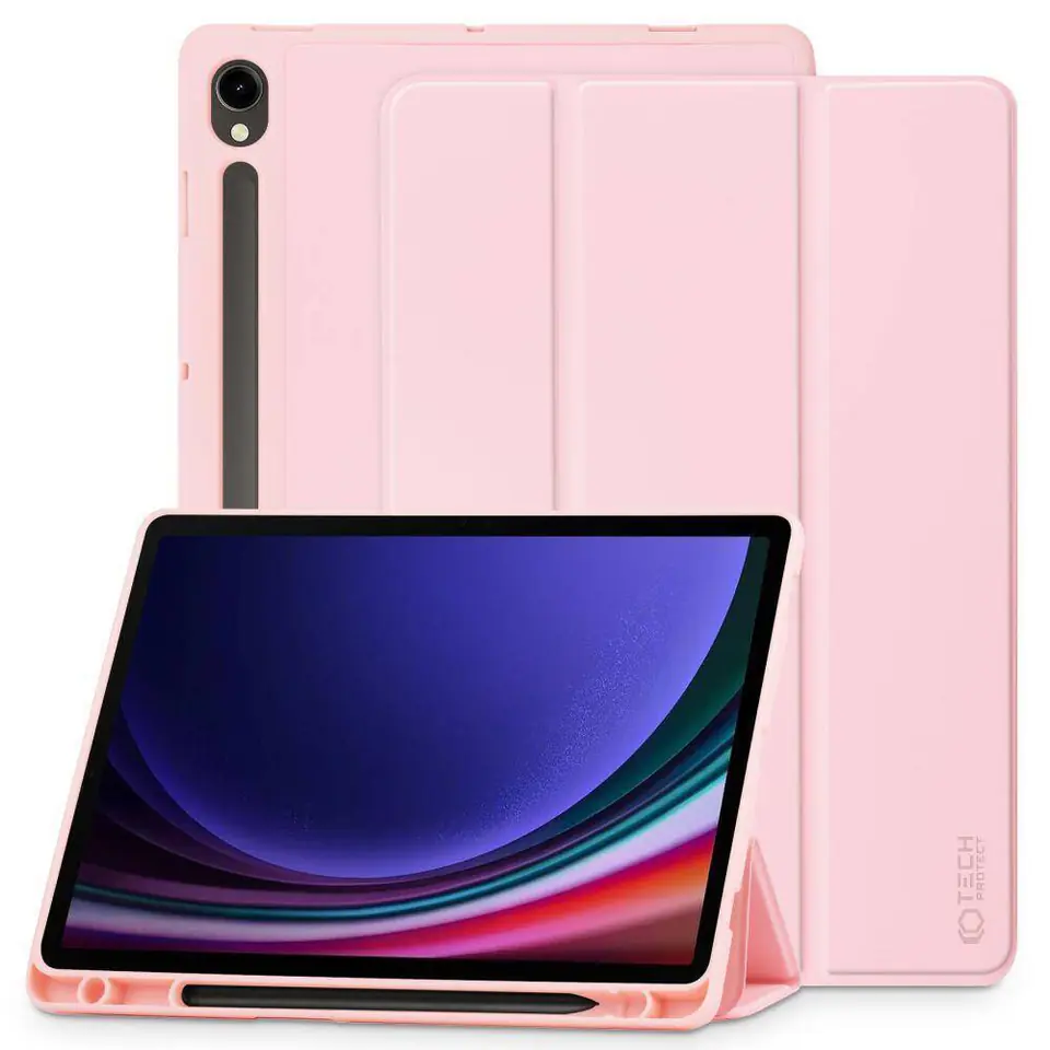 ⁨Etui SAMSUNG GALAXY TAB S9 FE 10.9 Tech-Protect SC Pen różowe⁩ w sklepie Wasserman.eu