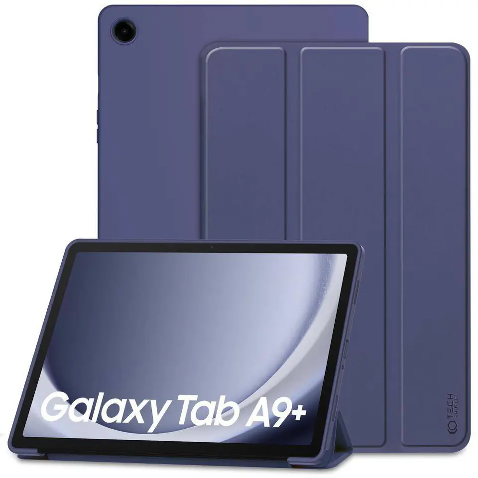 ⁨Etui SAMSUNG GALAXY TAB A9+ 11.0 Tech-Protect SmartCase granatowe⁩ w sklepie Wasserman.eu
