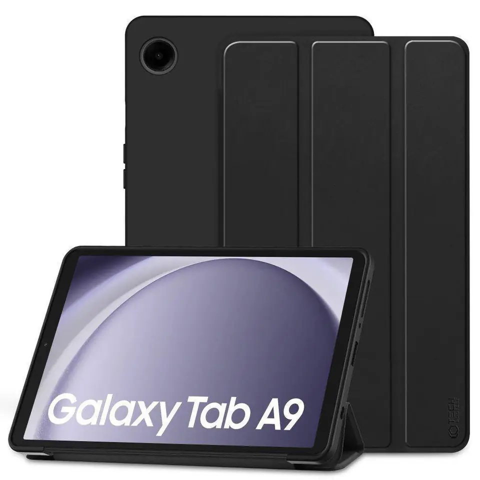 ⁨Etui SAMSUNG GALAXY TAB A9 8.7 Tech-Protect SmartCase czarne⁩ w sklepie Wasserman.eu