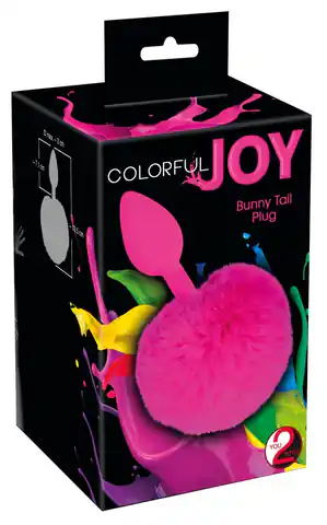 ⁨Korek analny Colorful Joy Bunny Tail 13 cm⁩ w sklepie Wasserman.eu