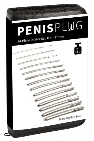 ⁨Komplet stalowych dilatorów 14szt PenisPlug⁩ w sklepie Wasserman.eu