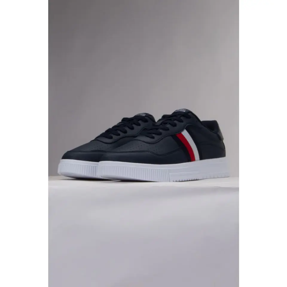 ⁨Buty Tommy Hilfiger Supercup Leather Stripes M (kolor Granatowy, rozmiar 41)⁩ w sklepie Wasserman.eu