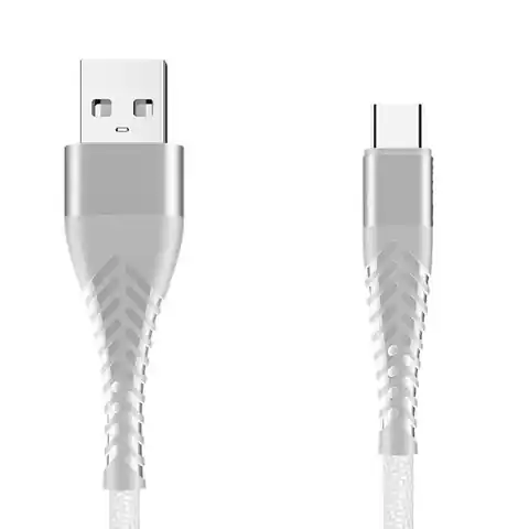 ⁨Kabel USB Typ-C z oplotem Spider (3 m, biały)⁩ w sklepie Wasserman.eu