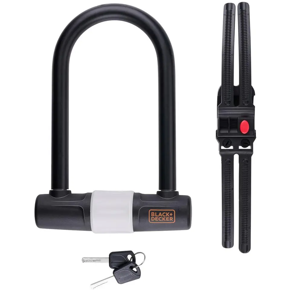 ⁨ZAPIĘCIĘCIE ROWEROWE U-LOCK 140X250mm BLACK+DECKER⁩ w sklepie Wasserman.eu