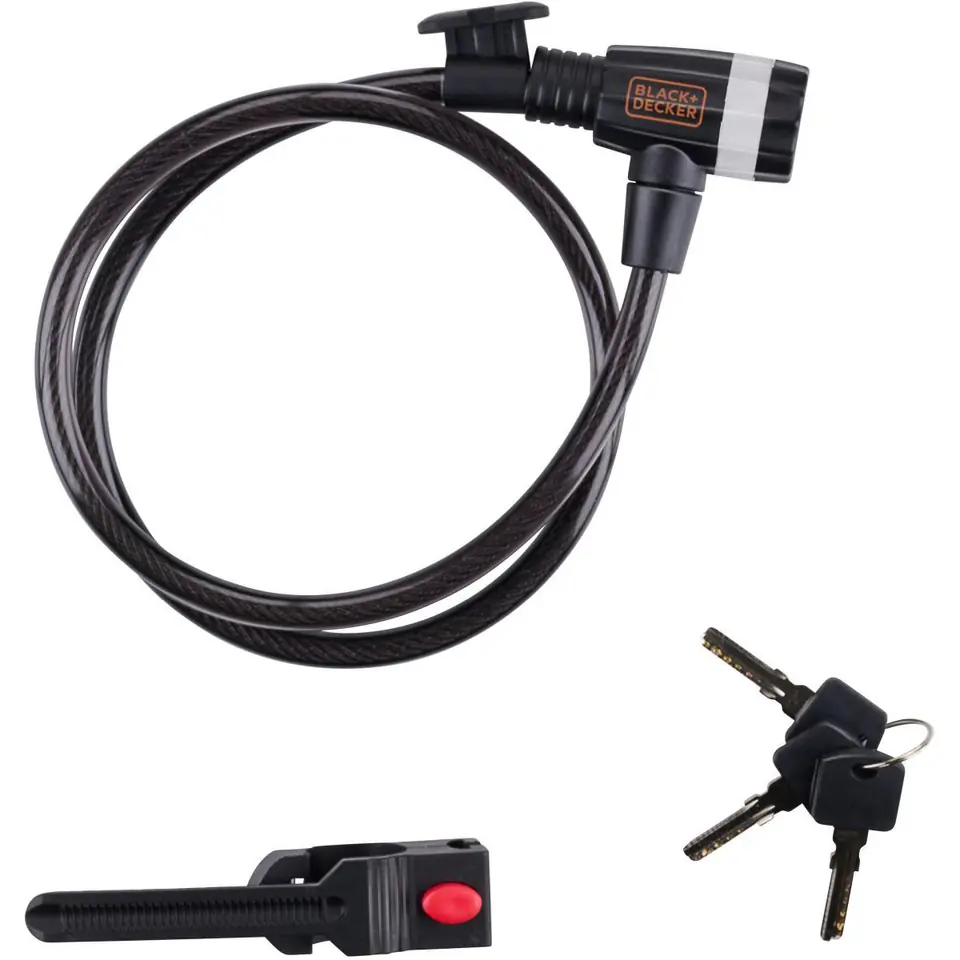 ⁨ZAPIĘCIE ROWEROWE LINKA NA ZAMEK 10x900MM Z UCHWYTEM BLACK+DECKER⁩ w sklepie Wasserman.eu
