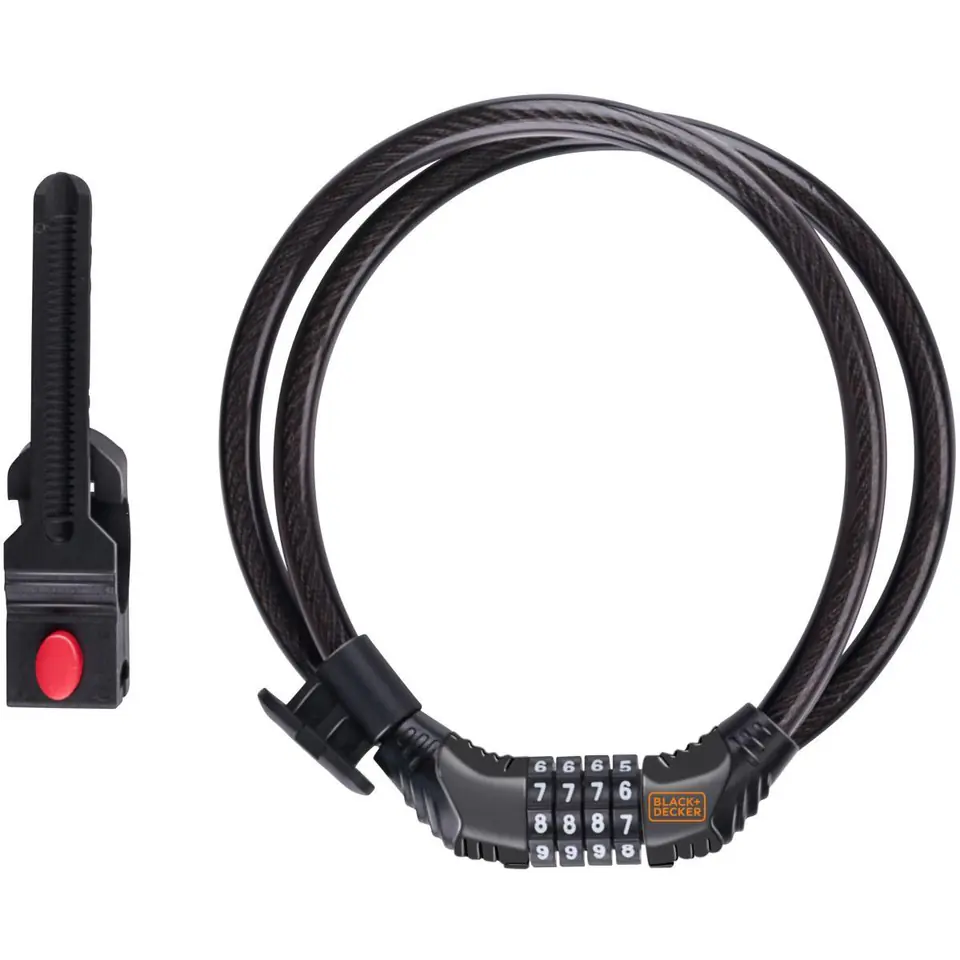 ⁨ZAPIĘCIE ROWEROWE LINKA NA SZYFR 10x1800MM Z UCHWYTEM BLACK+ DECKER⁩ w sklepie Wasserman.eu