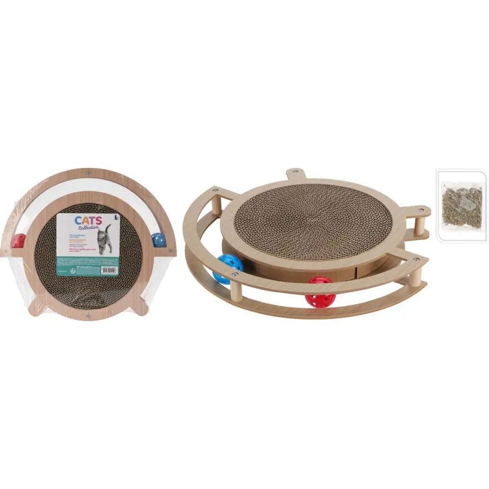 ⁨DRAPAK DLA KOTA INTERAKTYWNA ZABAWKA DWIE PIŁECZKI 39X33,5X4,5CM⁩ w sklepie Wasserman.eu