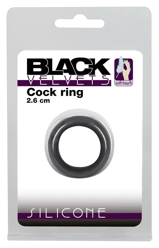 ⁨Silikonowy pierścień na penisa Black Velvets 2,6cm⁩ w sklepie Wasserman.eu