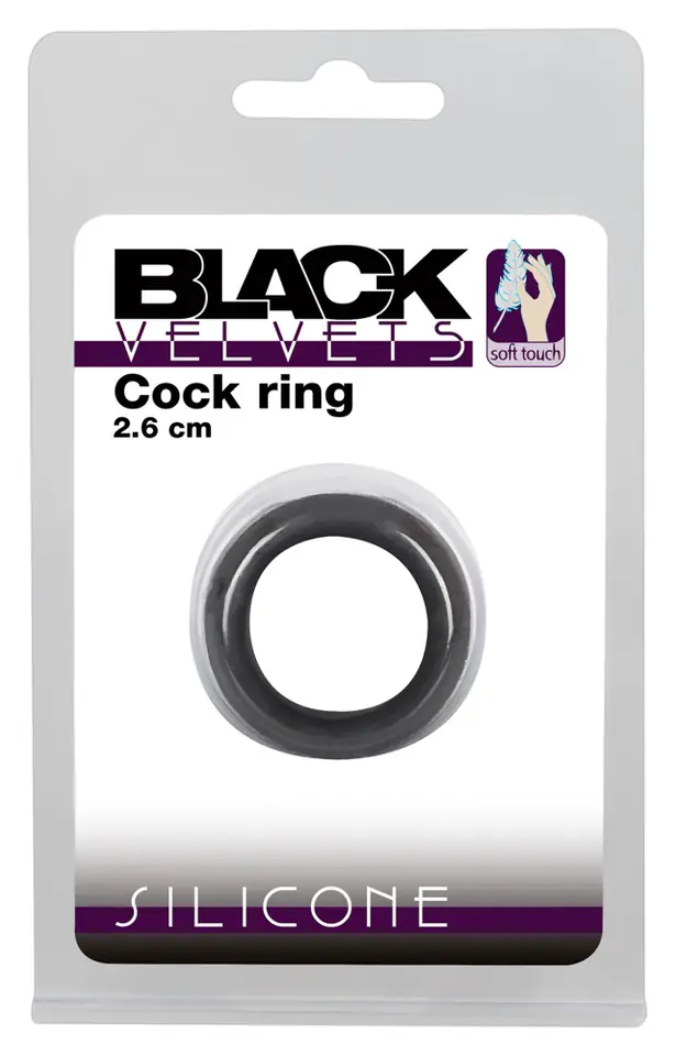 ⁨Silicone Penis Ring Black Velvets 2,6cm⁩ at Wasserman.eu