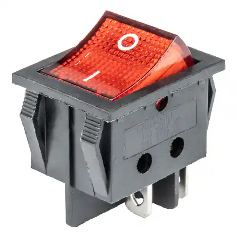 ⁨Switch red rectangular 12v/230v (with backlight) bu02⁩ at Wasserman.eu
