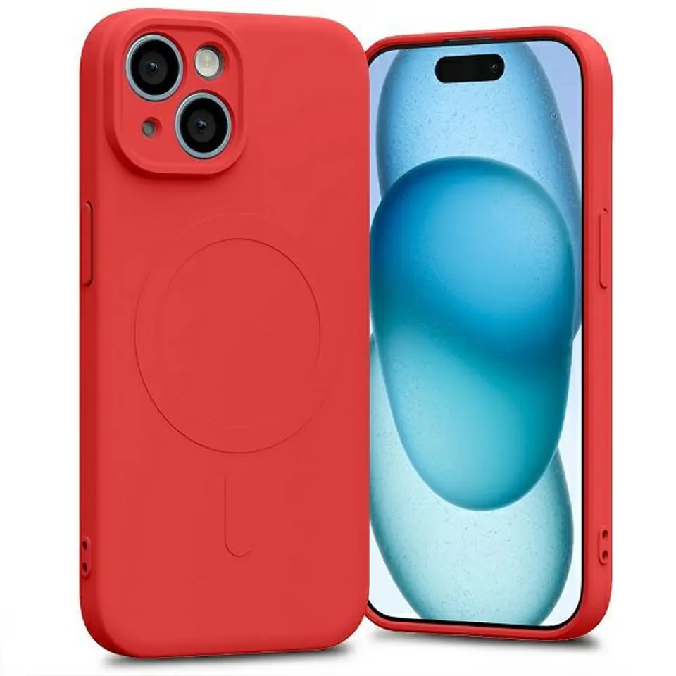 ⁨Mercury MagSafe Semi-Silicone iPhone 15 / 14 / 13 6,1" czerwony /red⁩ w sklepie Wasserman.eu