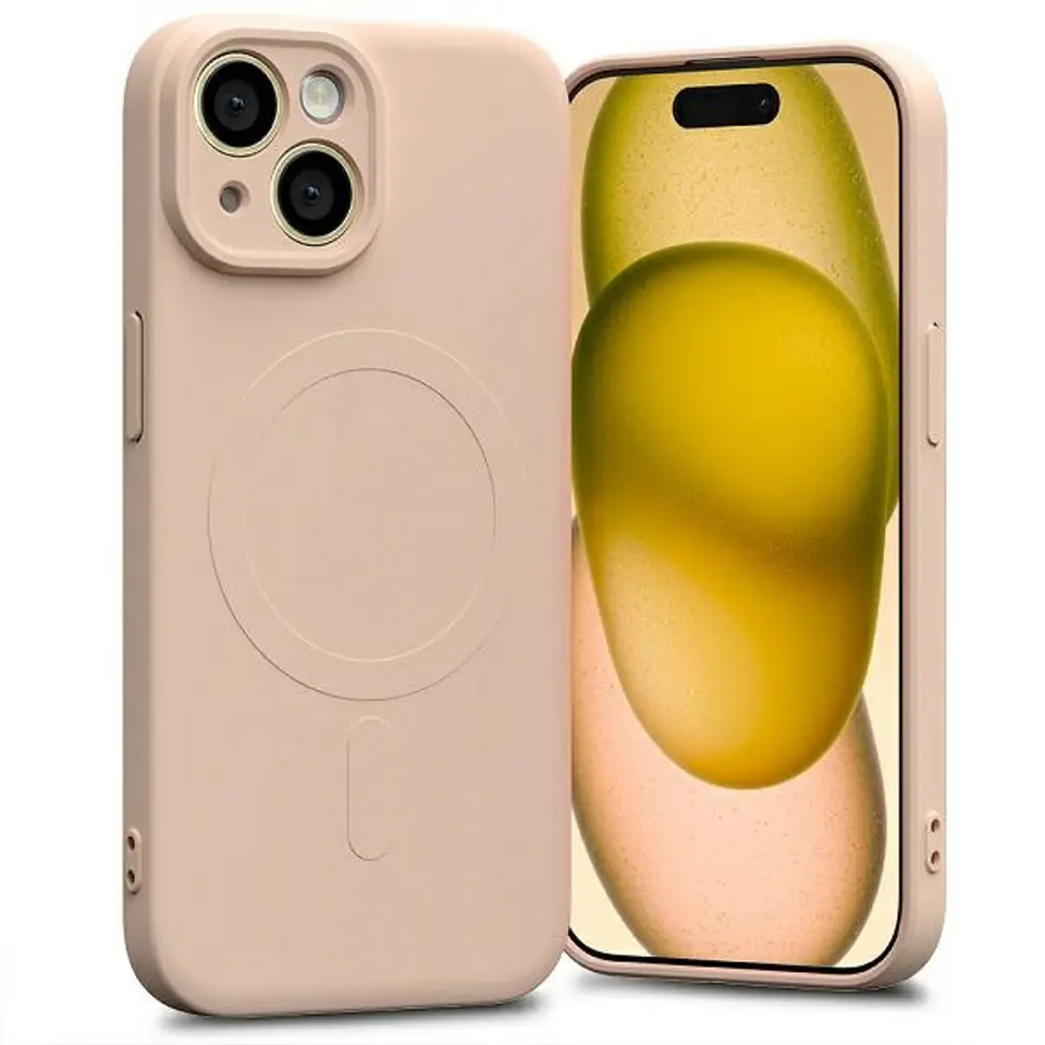 ⁨Mercury MagSafe Semi-Silicone iPhone 15 / 14 / 13 6,1" różowo-piaskowy /pink sand⁩ w sklepie Wasserman.eu