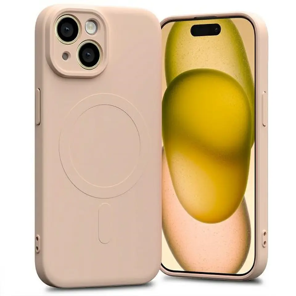 ⁨Mercury MagSafe Semi-Silicone iPhone 156,1" różowo-piaskowy /pink sand⁩ w sklepie Wasserman.eu