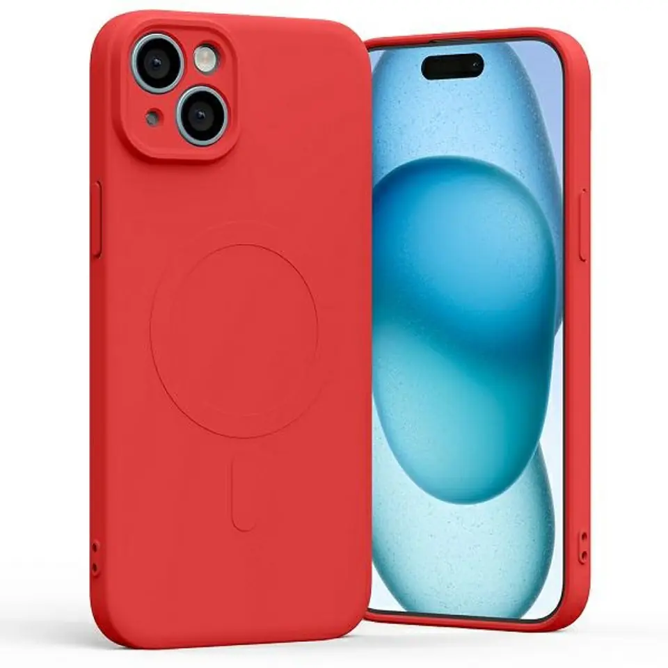 ⁨Mercury MagSafe Semi-Silicone iPhone 15 Plus / 14 Plus 6,7" czerwony /red⁩ w sklepie Wasserman.eu